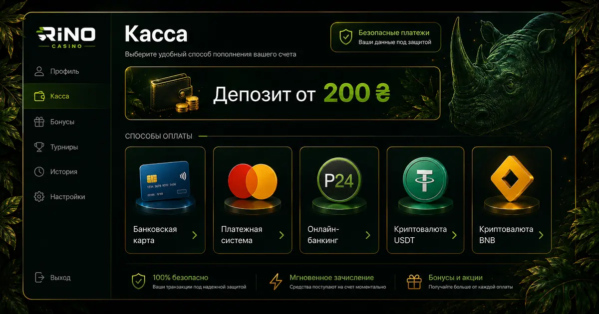 Иконки платёжных методов в кассе: Visa, Mastercard, Приват24, USDT, Binance Pay
