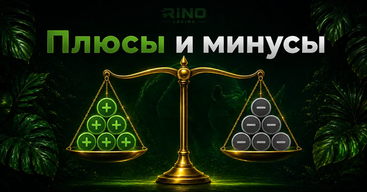 Иллюстрация весов с подписью Плюсы и минусы для сравнения сильных и слабых сторон